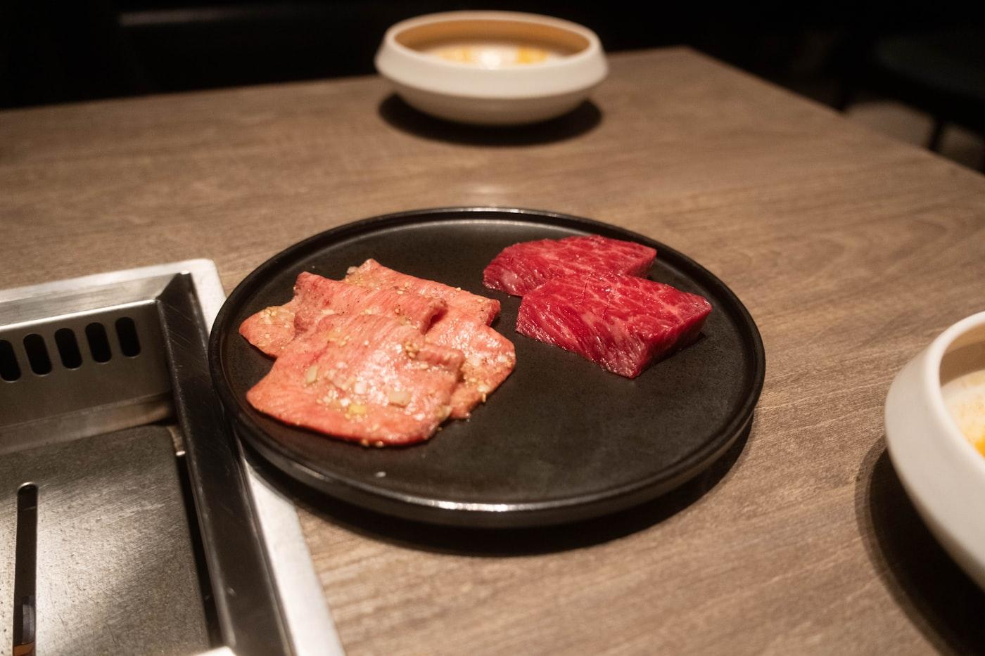肉のアップ